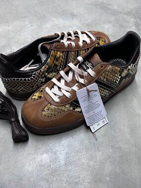 Adidas Wales Bonner Gazelle Snake Shoes Men's Size 6 Brown KK3641 - New